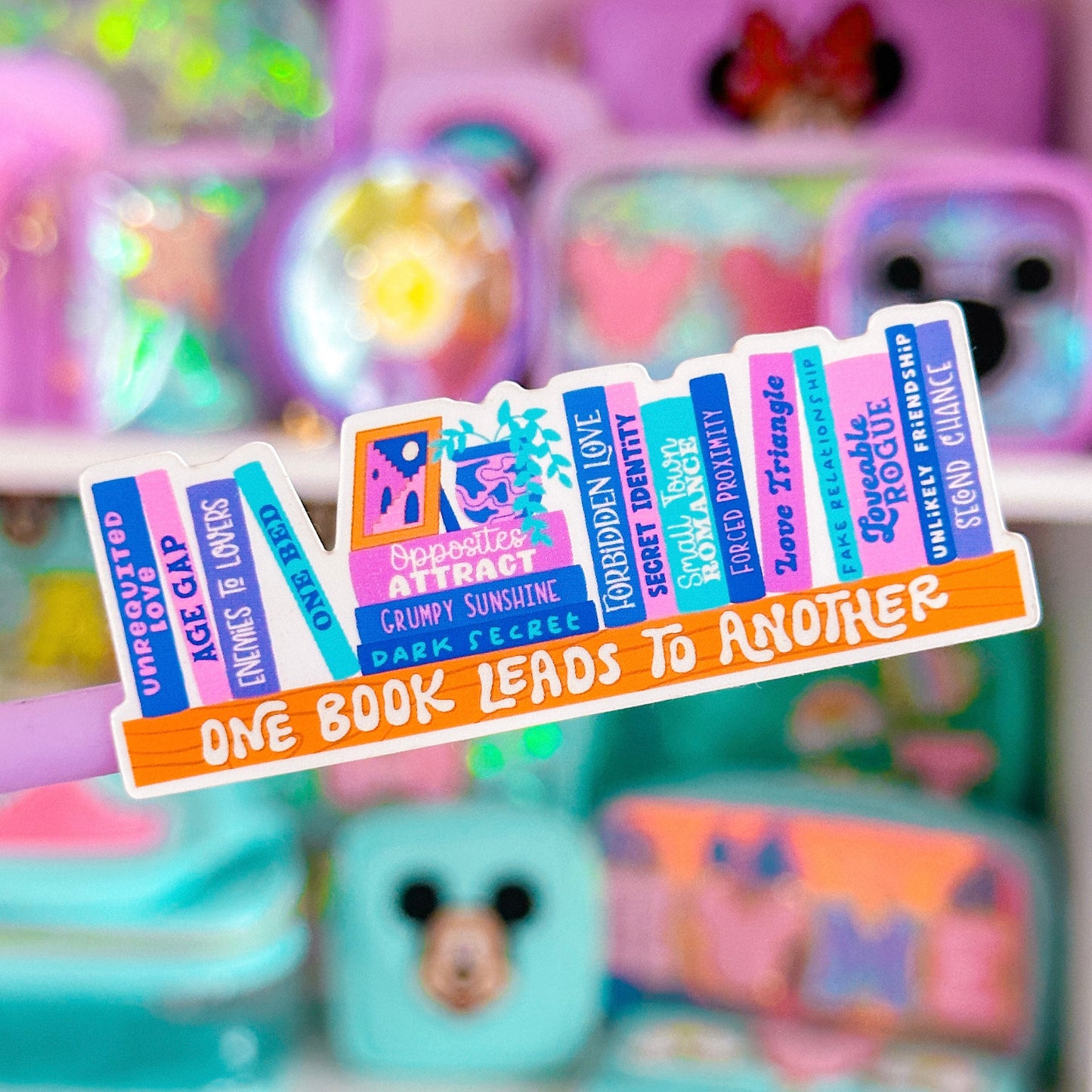 Waterproof Sticker - BOOKISH Romance Book Shelf