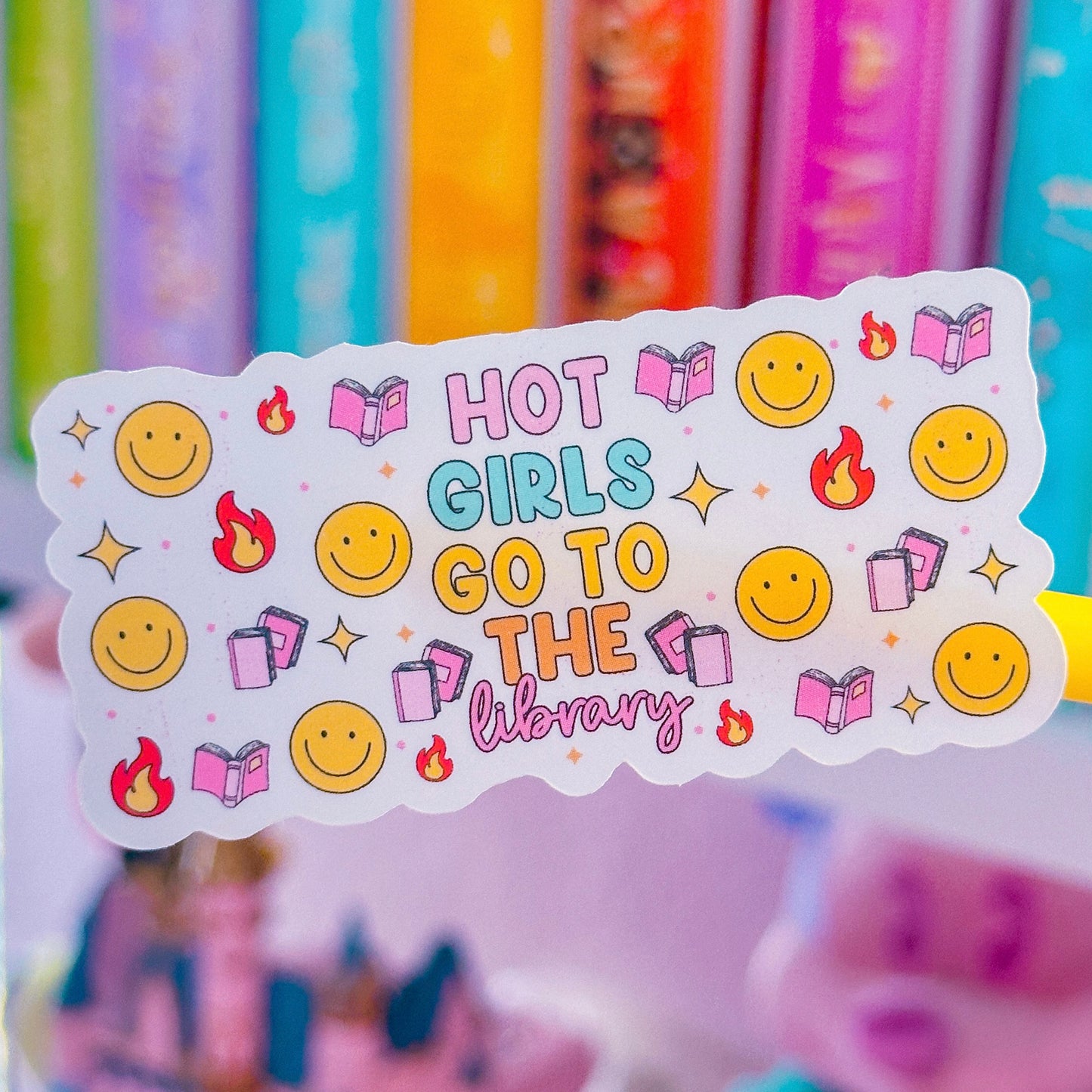 Waterproof Sticker - BOOKISH Hot Girls Go To The Library