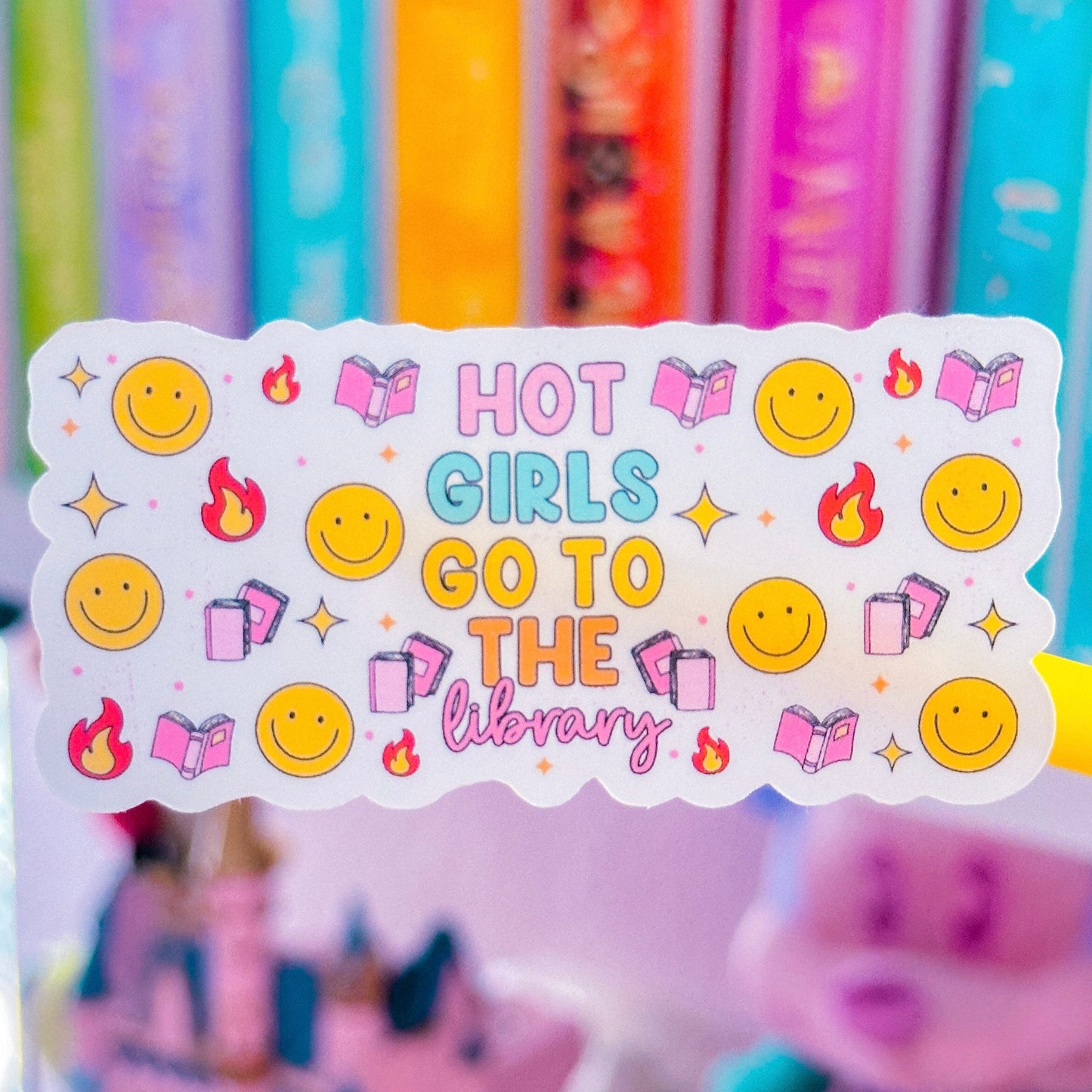 Waterproof Sticker - BOOKISH Hot Girls Go To The Library