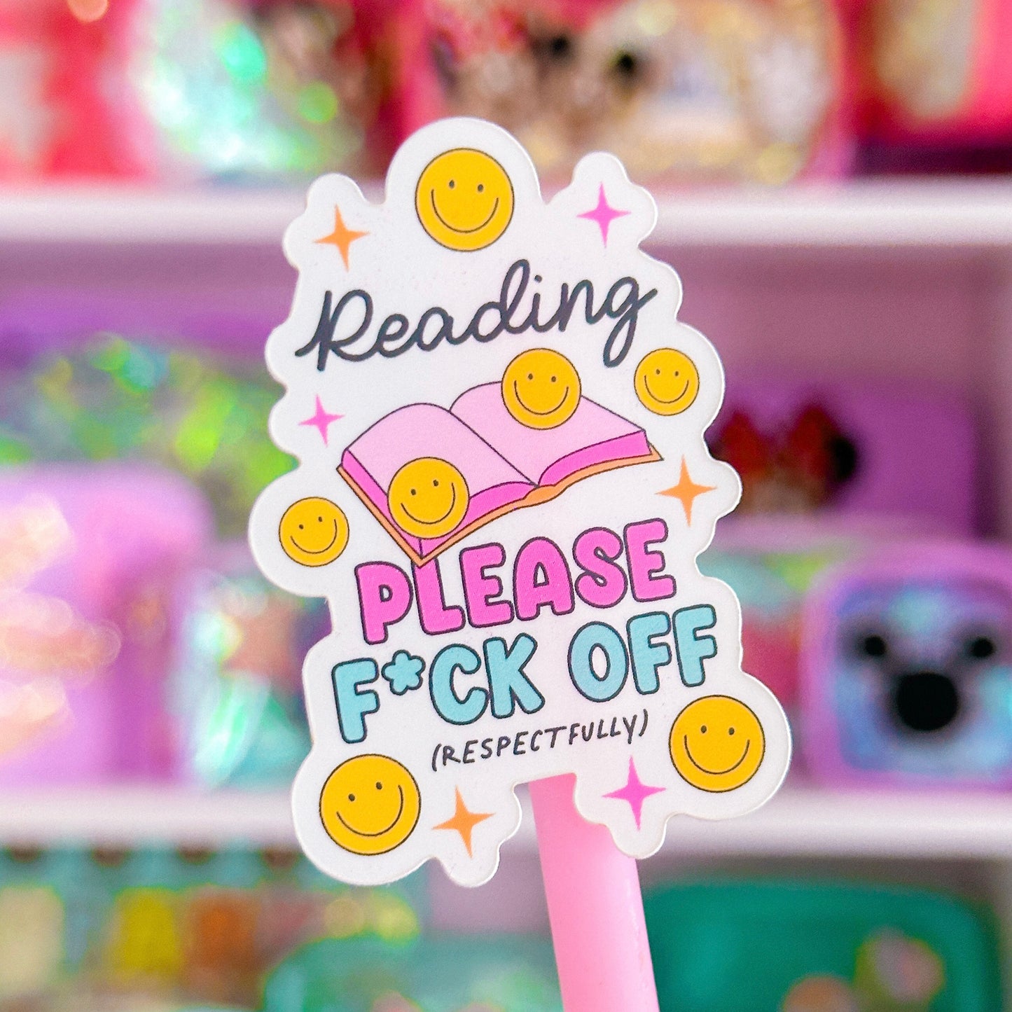 Waterproof Sticker - BOOKISH Reading... Please F*ck Off