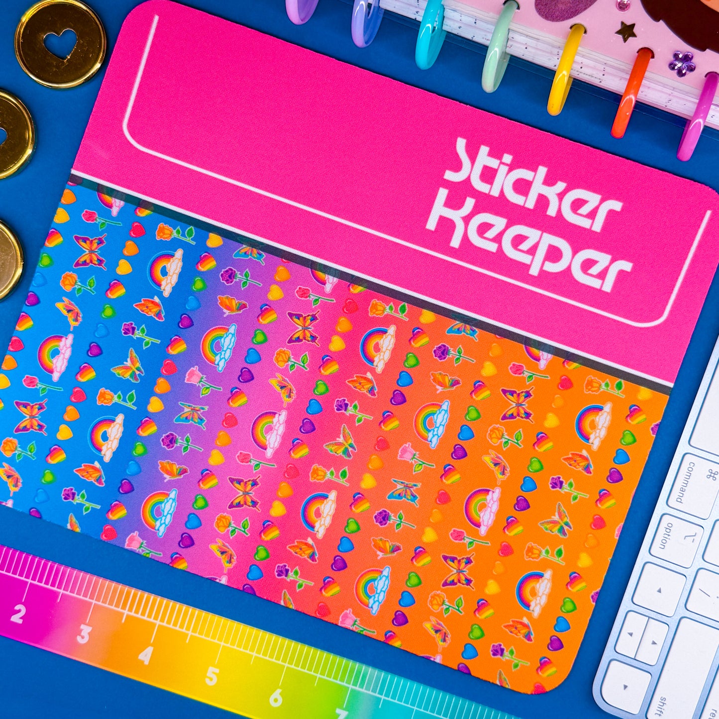 Mouse Pad - Sticker Keeper (Ombre + Magenta)