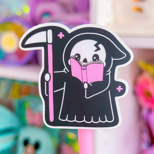 Waterproof Sticker - BOOKISH Grim Reader
