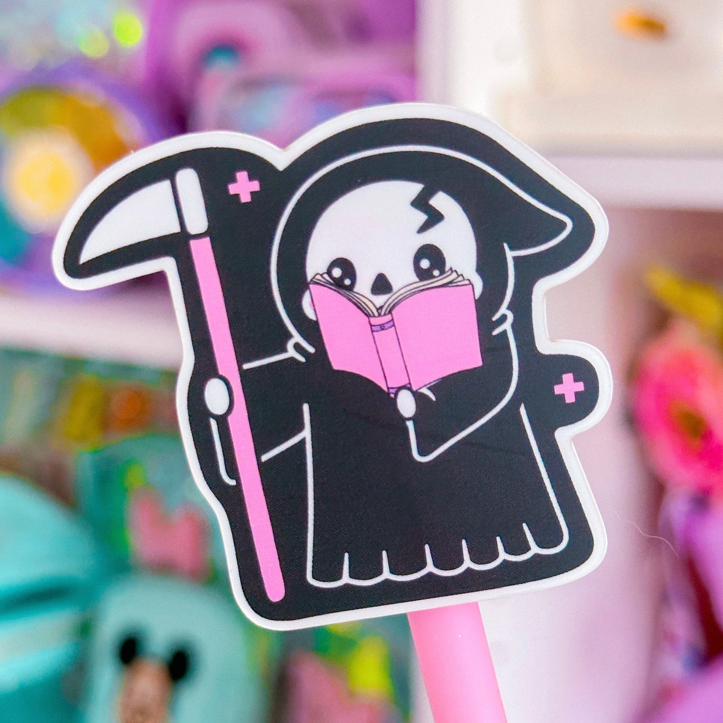 Waterproof Sticker - BOOKISH Grim Reader