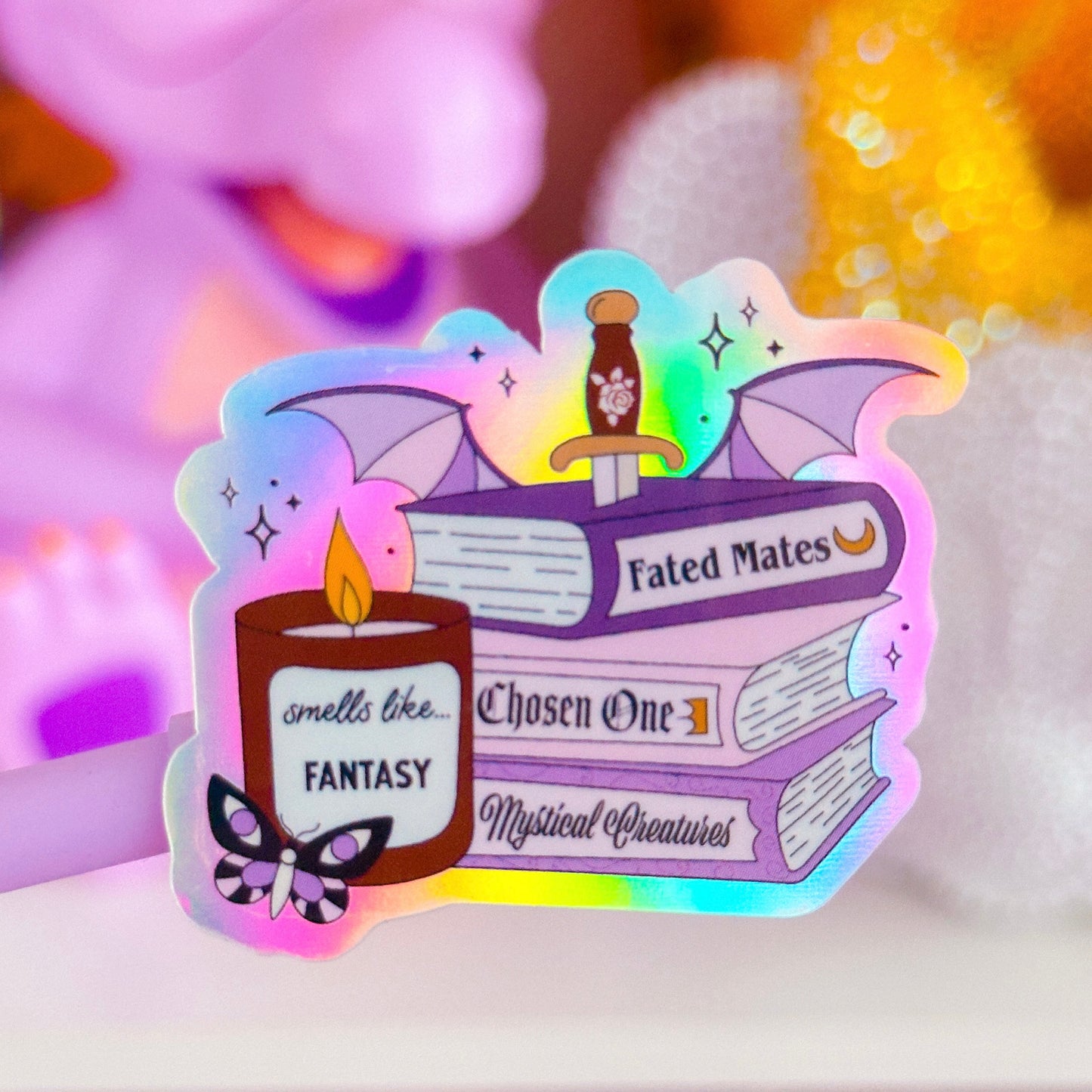 Waterproof Sticker - BOOKISH Fantasy Book Stack