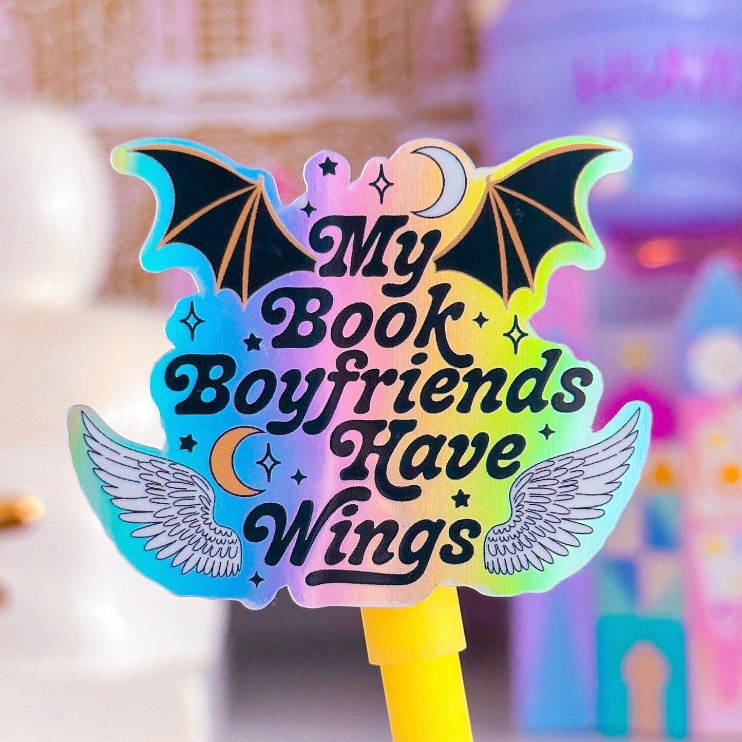 Waterproof Sticker - BOOKISH My Book Boyfriends Have Wings
