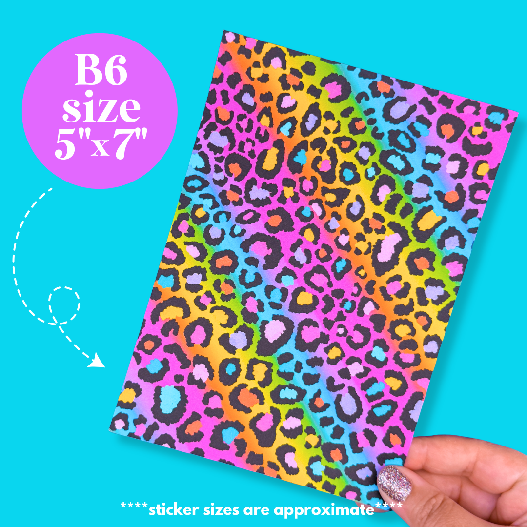 Journaling Paper Sticker - 5x7 Full Page Background Stickers (90's Stationery)