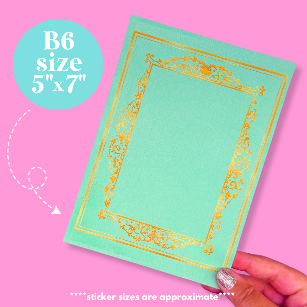 Journaling Paper Sticker - 5x7 Full Page Background Stickers (Pastel Book Covers)