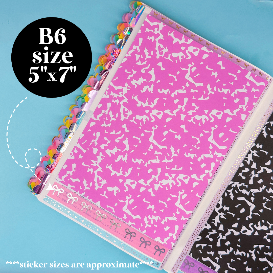 Journaling Paper Sticker - 5x7 Full Page Background Stickers (Composition)