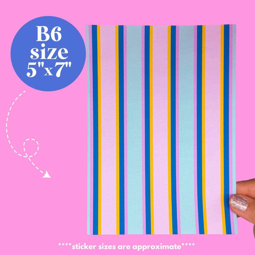 NEW! Journaling Paper Sticker - 5x7 Full Page Background Stickers (WDW Patterns)