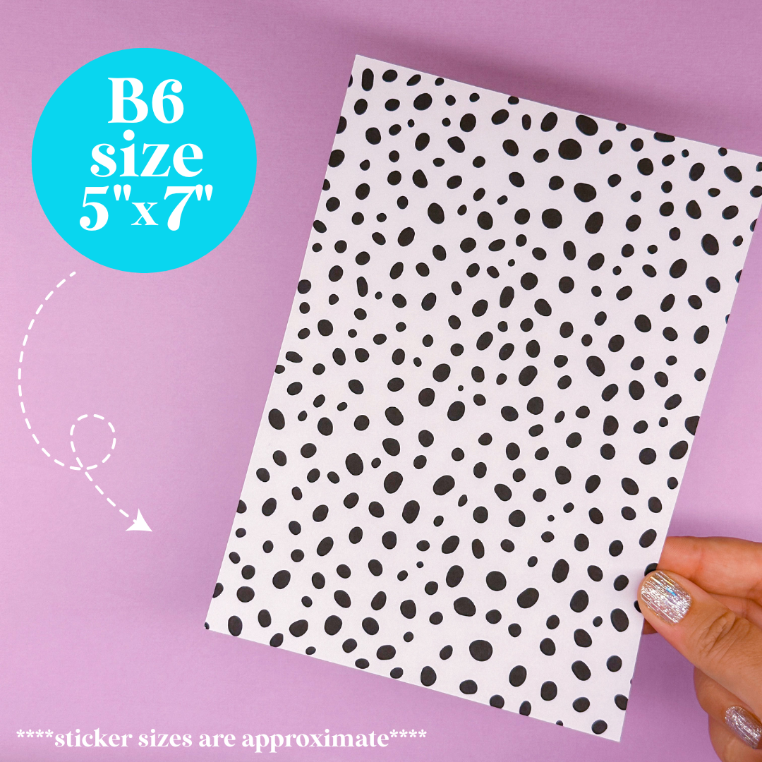 Journaling Paper Sticker - 5x7 Full Page Background Stickers (Cheery)