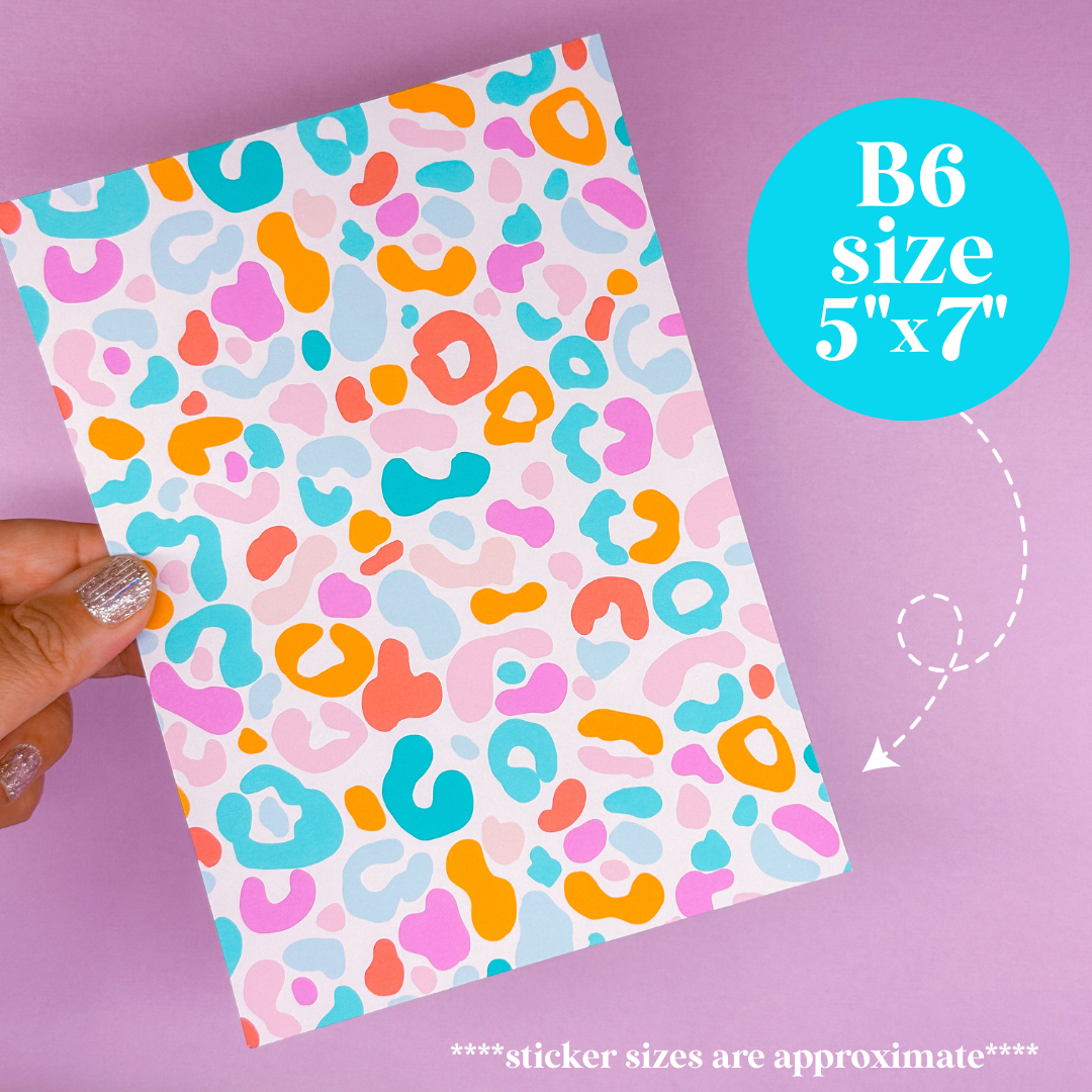 Journaling Paper Sticker - 5x7 Full Page Background Stickers (Cheery)