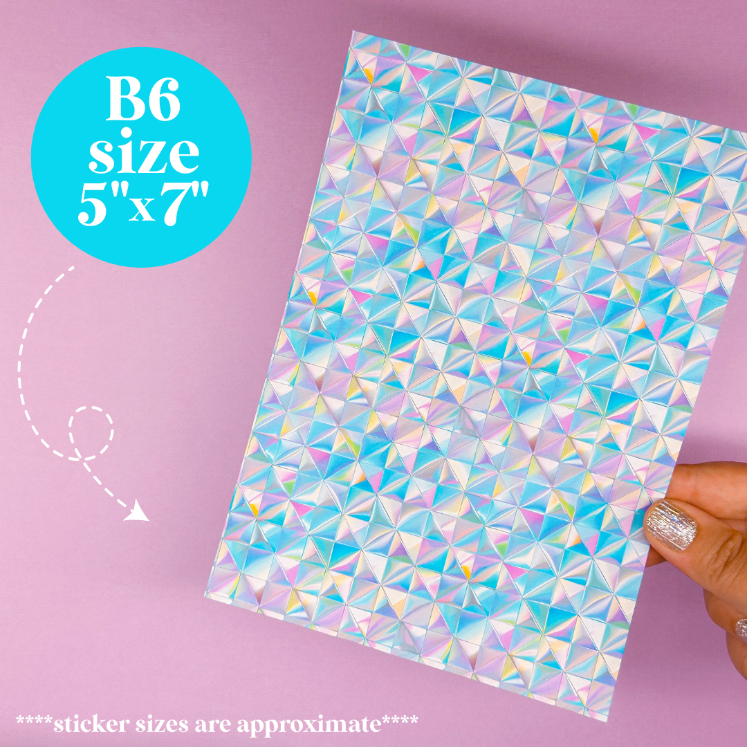 Journaling Paper Sticker - 5x7 Full Page Background Stickers (Cheery)