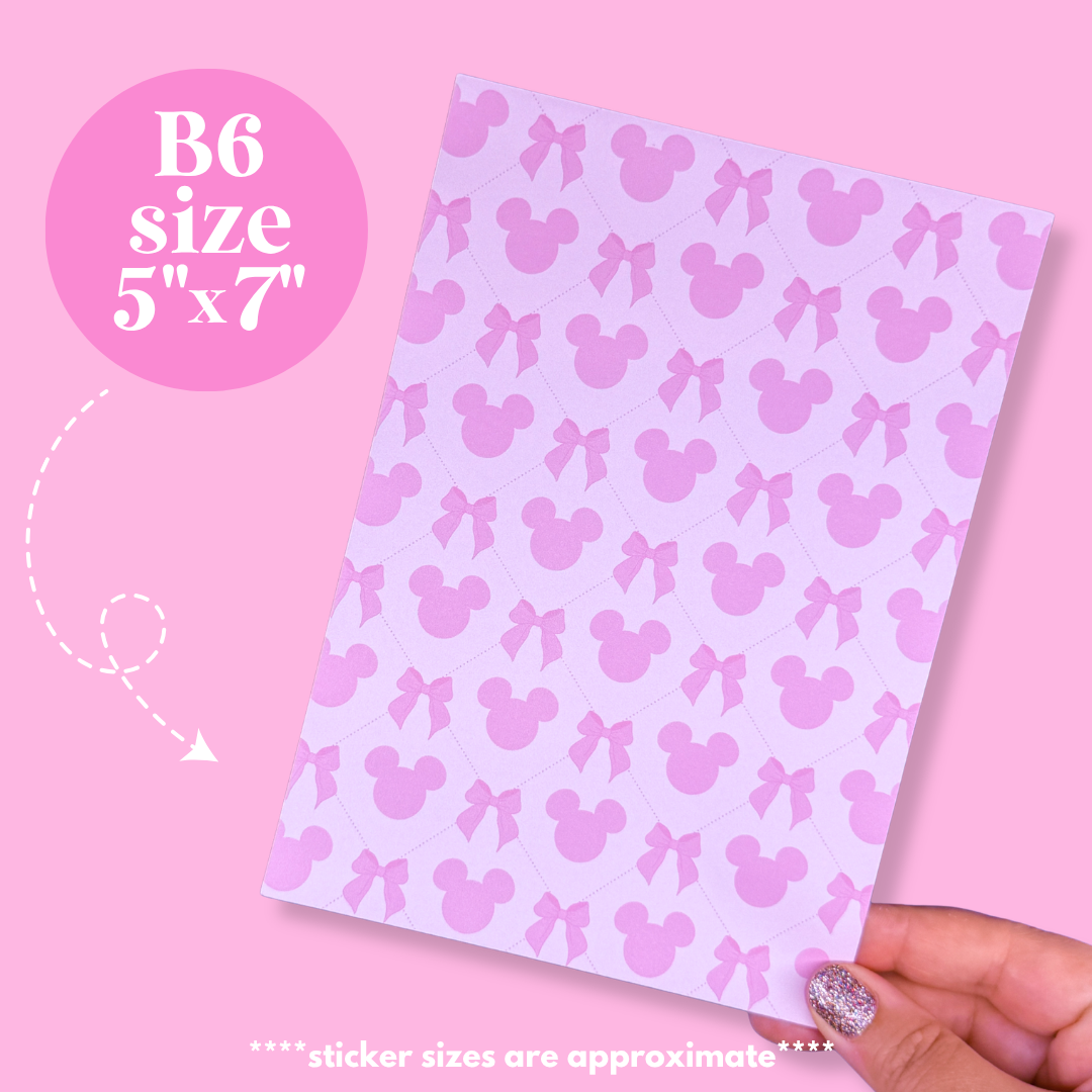Journaling Paper Sticker - 5x7 Full Page Background Stickers (Pastel Magic)