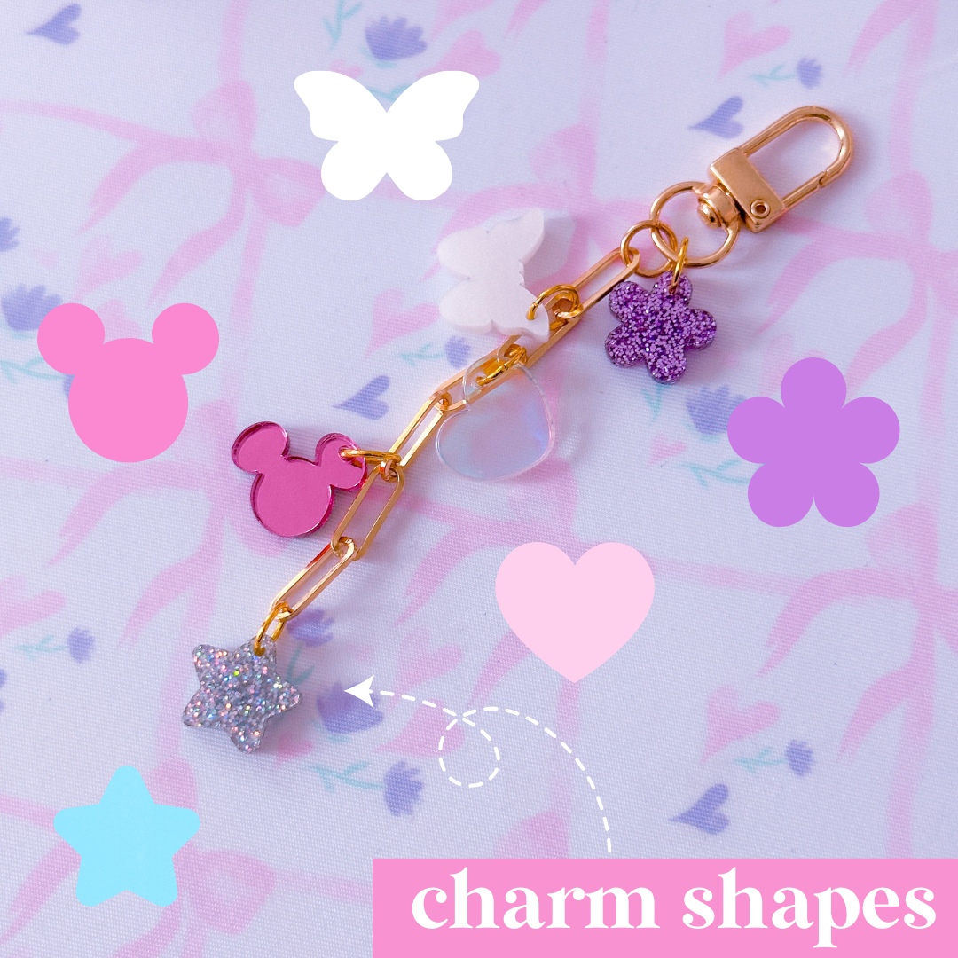 Zipper Pull & Acrylic Charms - Tabitha's Birthday Collection