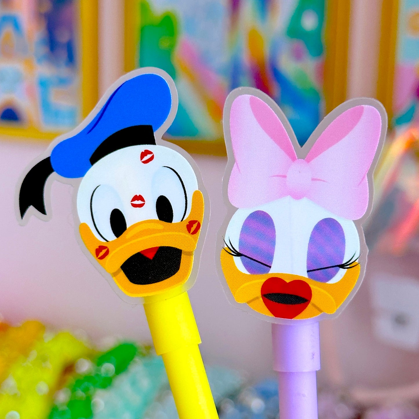 Valentine Ducks - Clear Waterproof Sticker