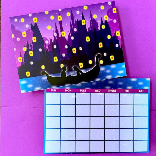 5x7 Full Page Sticker SET - Undated Calendar Tangled Lanterns (Undated)