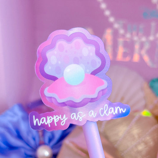 Waterproof Sticker - Happy Clam