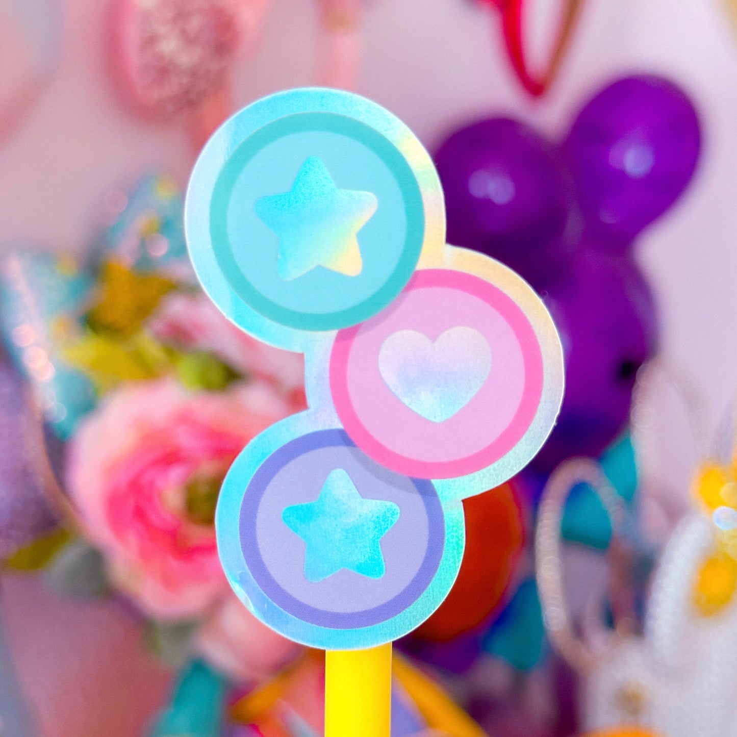 Waterproof Sticker - Rainbow Discs