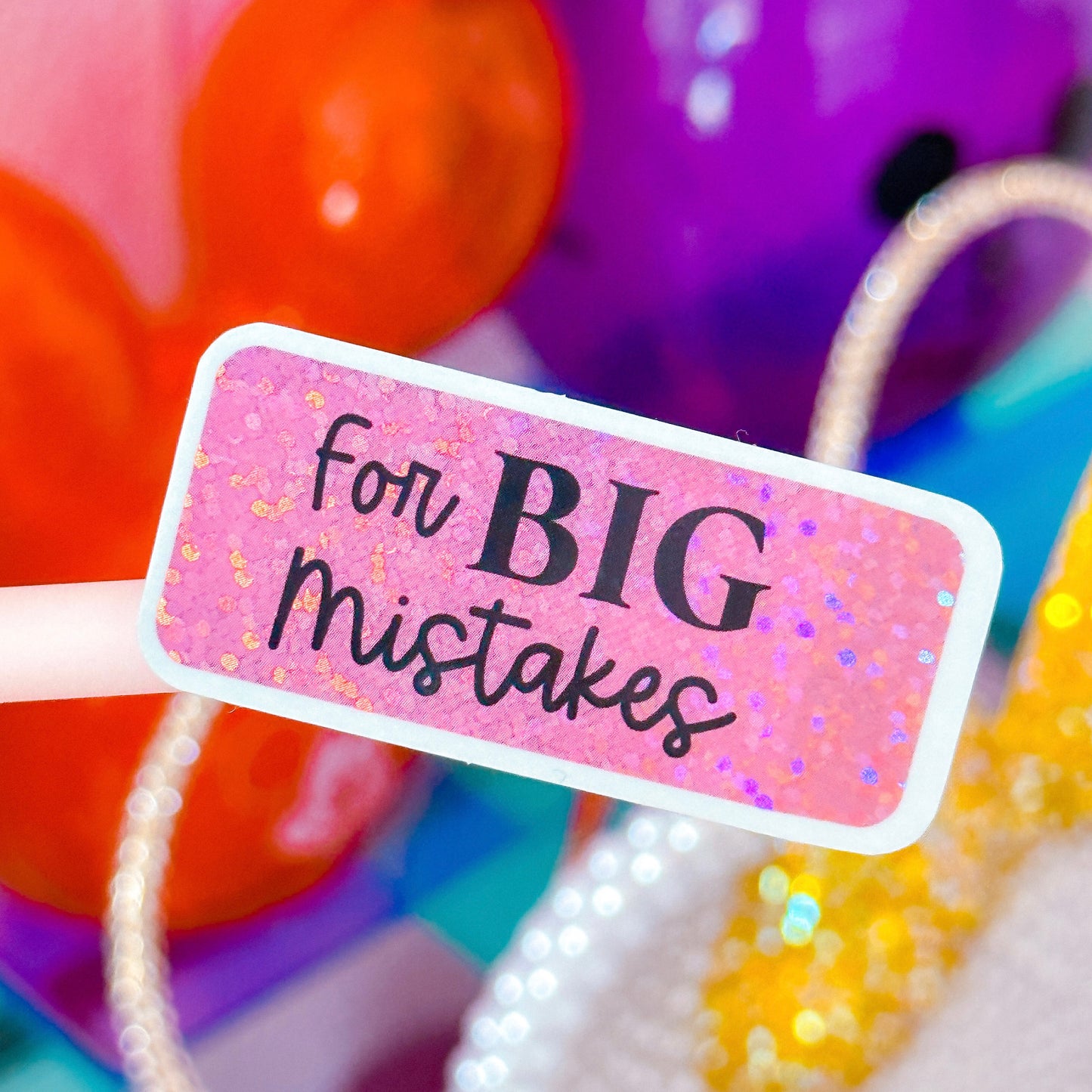 Waterproof Sticker - Pink Eraser