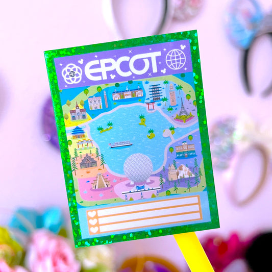WATERPROOF STICKER - Paper Map (Epcot)