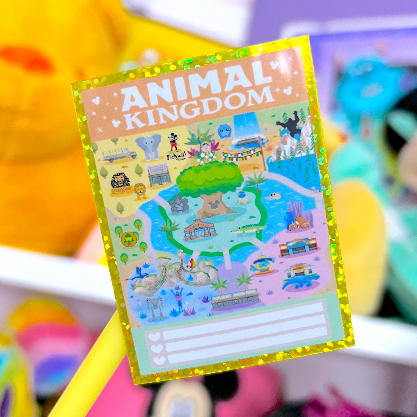 WATERPROOF STICKER -Paper Map (Animal Kingdom)