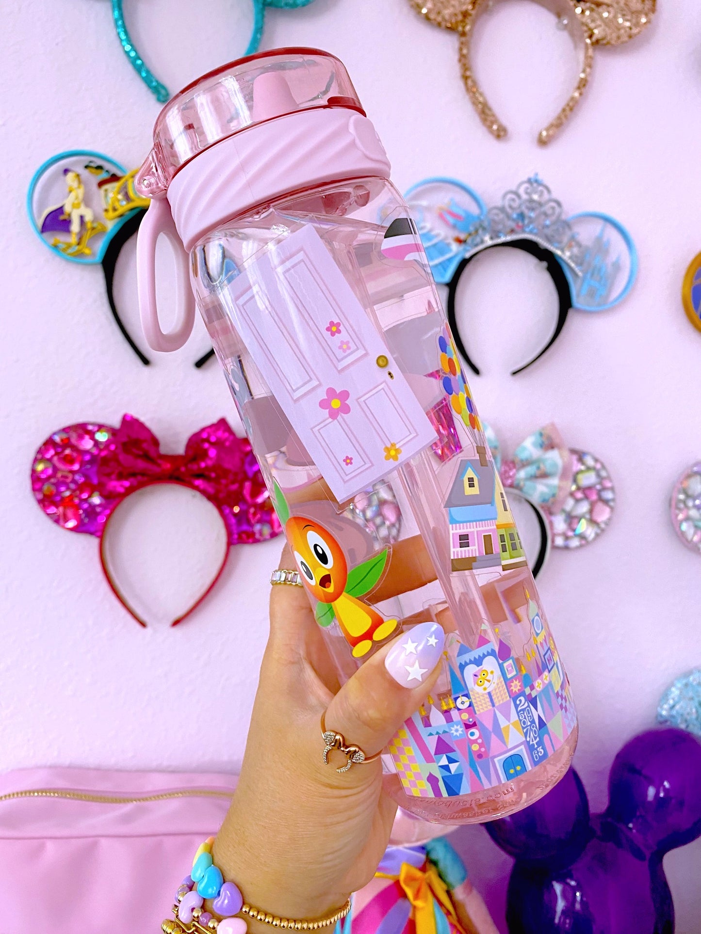 WATERPROOF STICKER - GLITTER SPACESHIP Ball