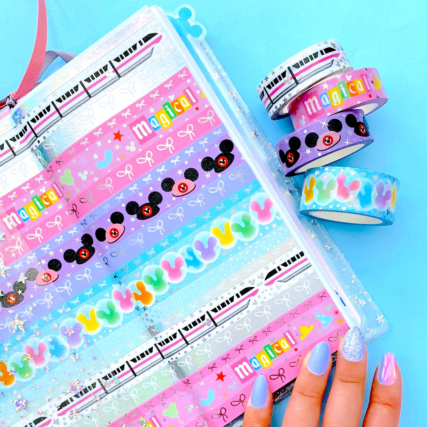 $1 DEAL - 2019 WASHI TAPE - 15MM OG Pink Monorail
