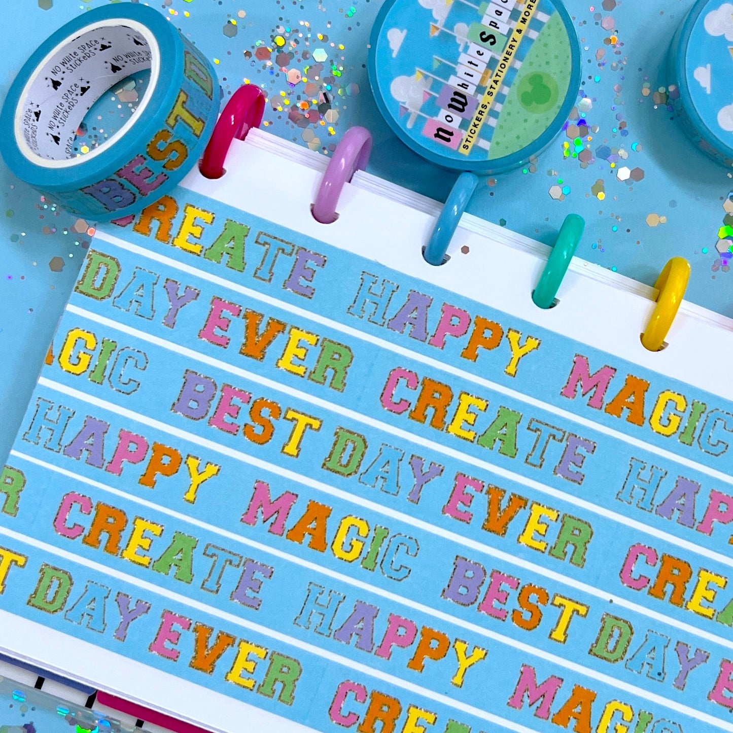 *$1 DEAL* 15MM Washi Tape - Varsity Letter (Blue)