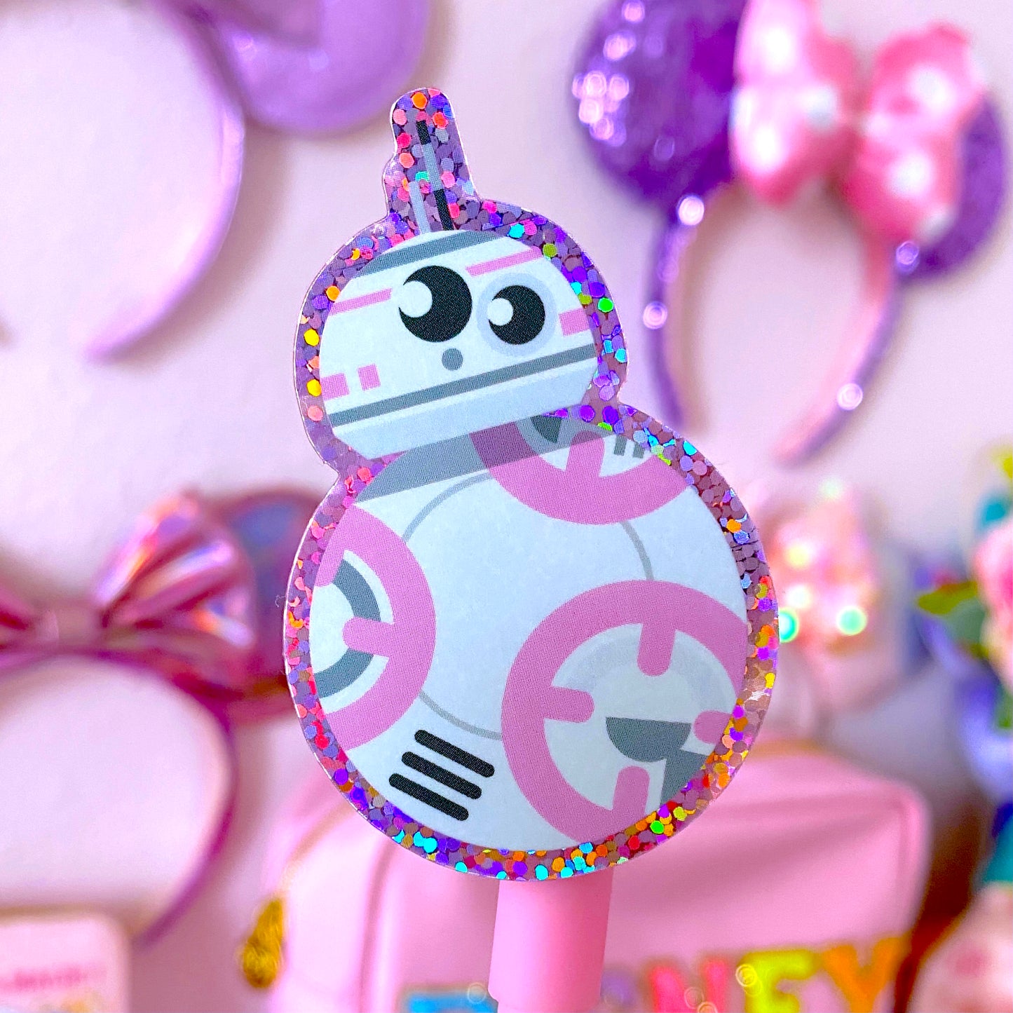 Waterproof Sticker - Pink Droid