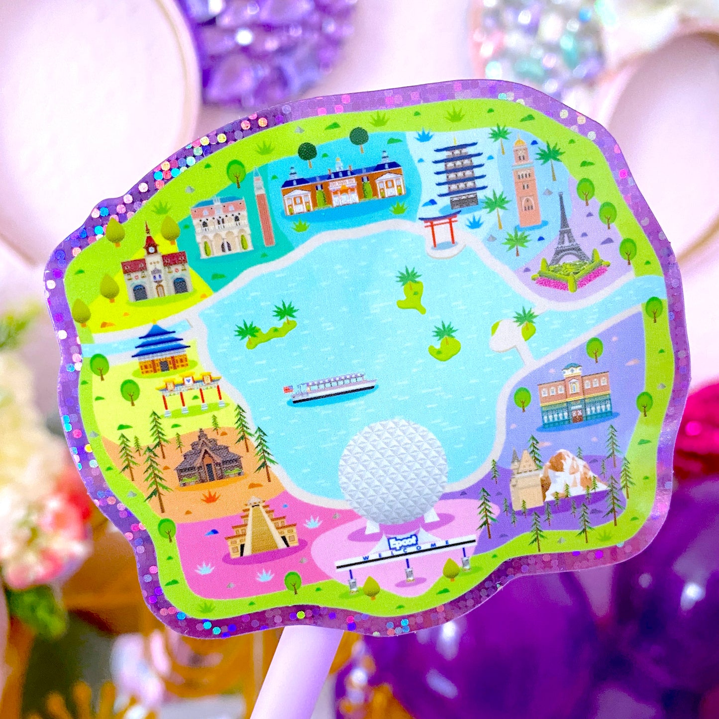 WATERPROOF STICKER - E.P.C.O.T. MAP