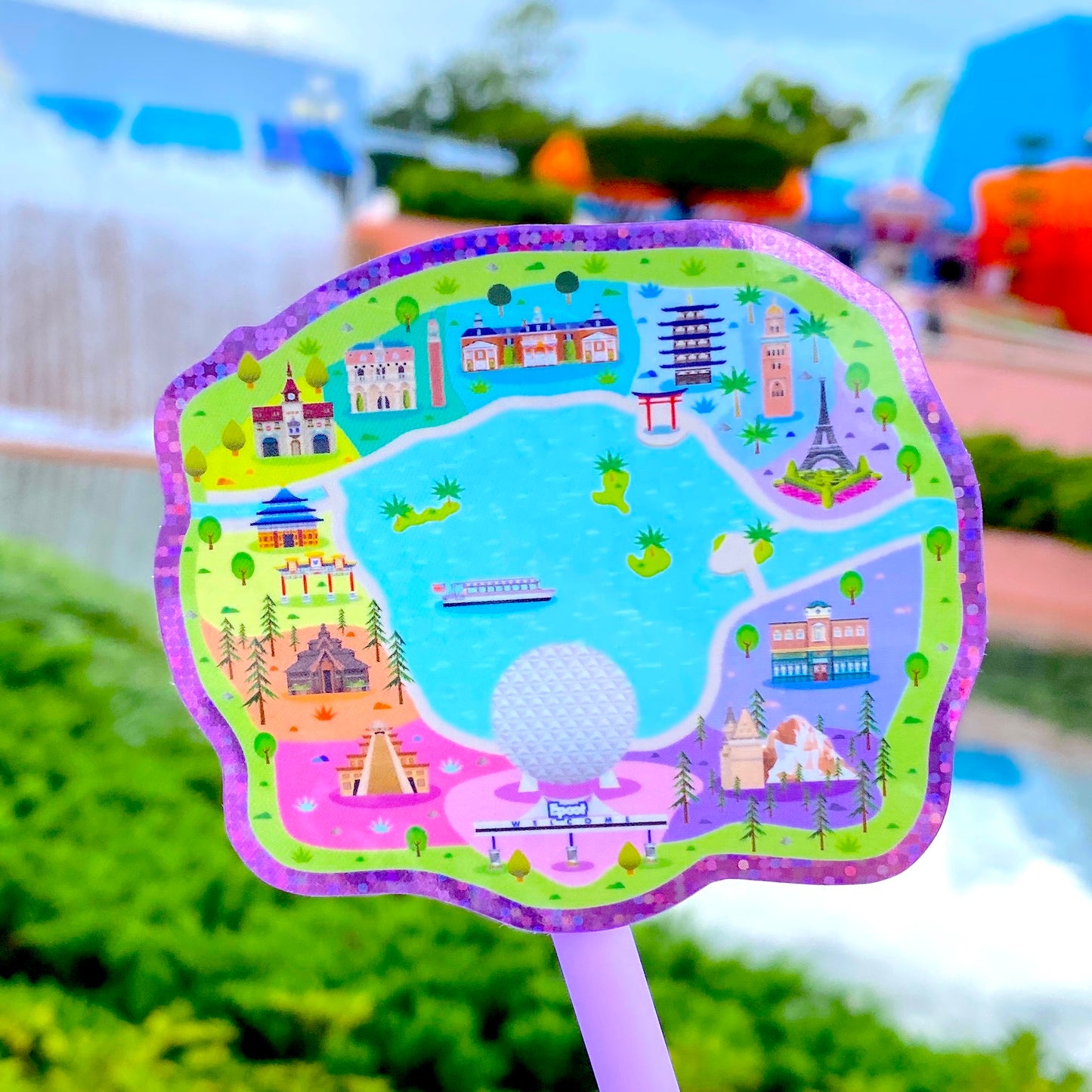 WATERPROOF STICKER - E.P.C.O.T. MAP