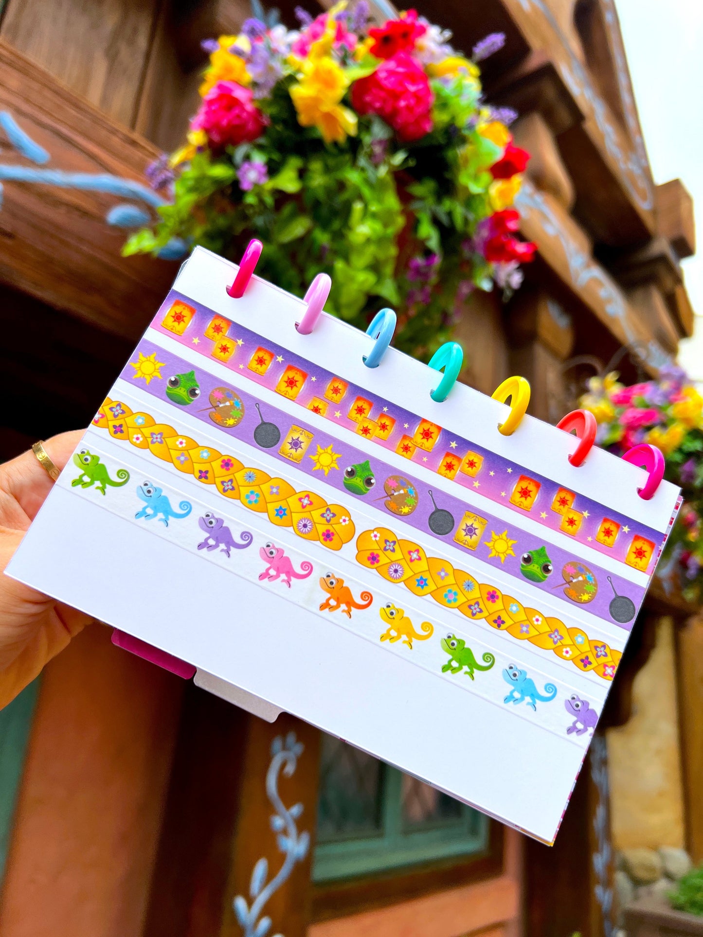 $1 DEAL! 15MM Washi Tape - Rainbow Pascals (TANGLED)