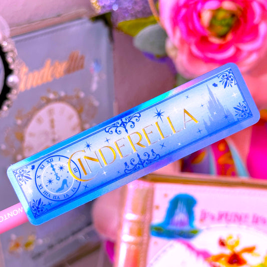 Waterproof Sticker - (Cinderella) Book Spine