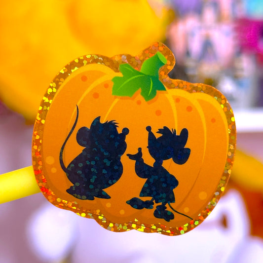 Waterproof Sticker - (Cinderella) Pumpkin + Mice