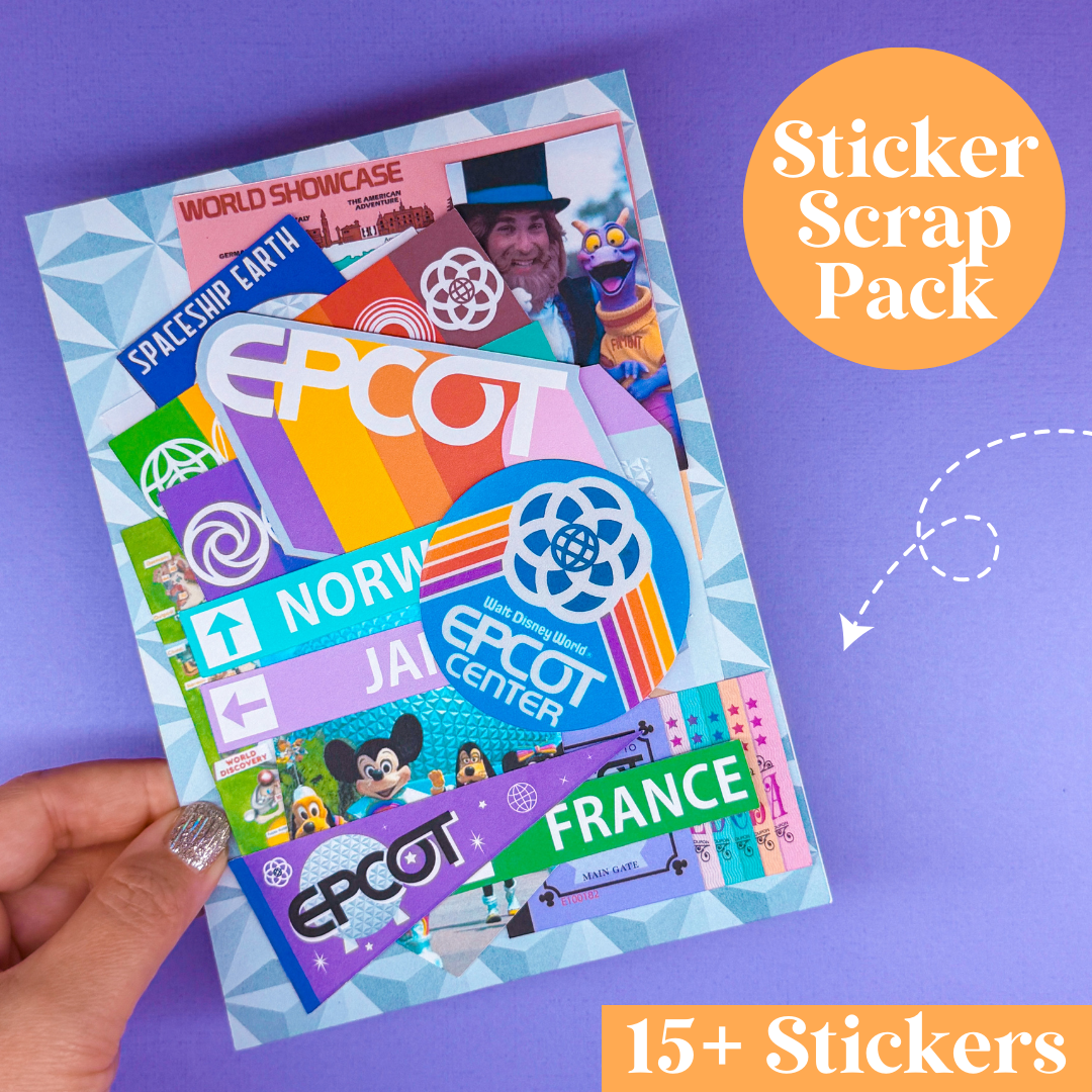 NEW! STICKER SCRAP PACK - Epcot