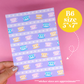 Journaling Paper Sticker - 5x7 Full Page Background Stickers (Fantasyland)