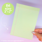 Journaling Paper Sticker - 5x7 Full Page Background Stickers (Pastel Papers)