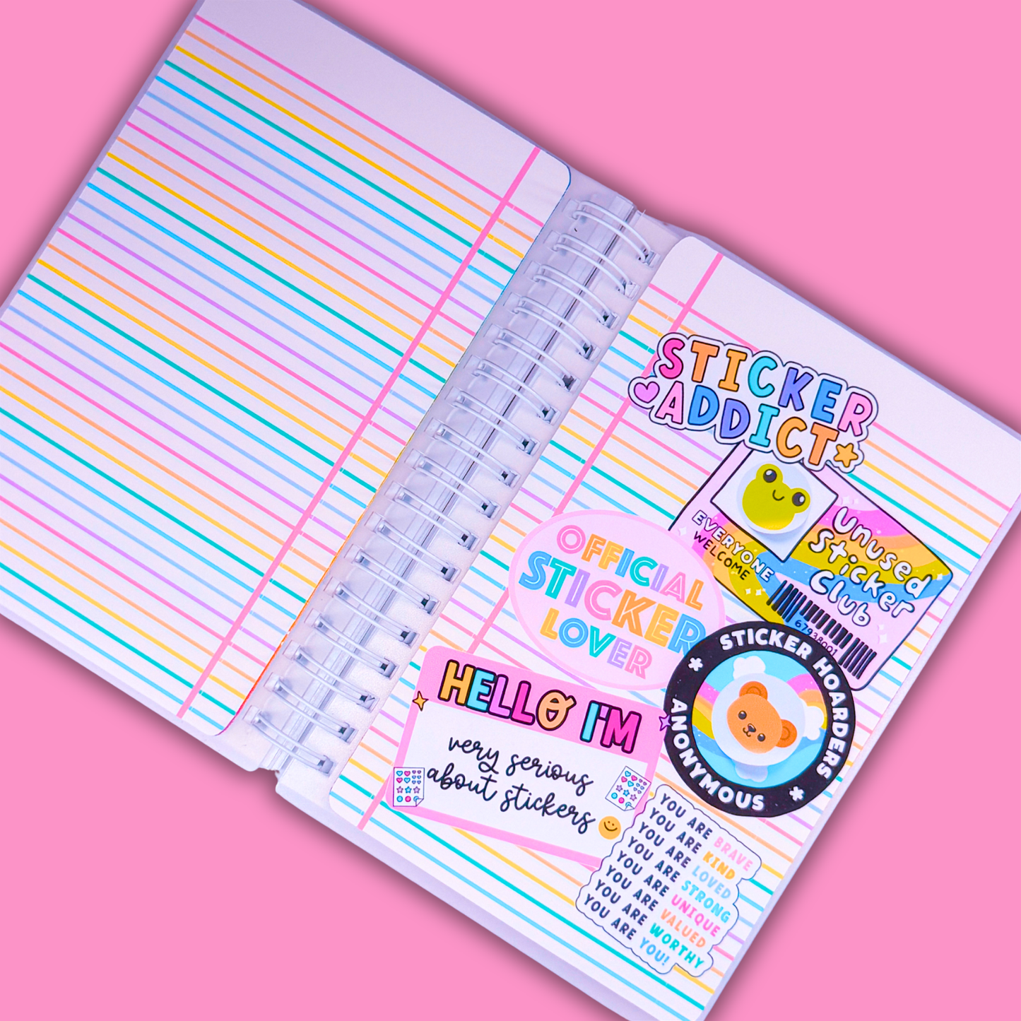 *PRE-ORDER* Reusable Sticker Book (Peel 'n Stick) - Notebook Paper - *SHIPS EARLY/MID OCTOBER* (Copy)