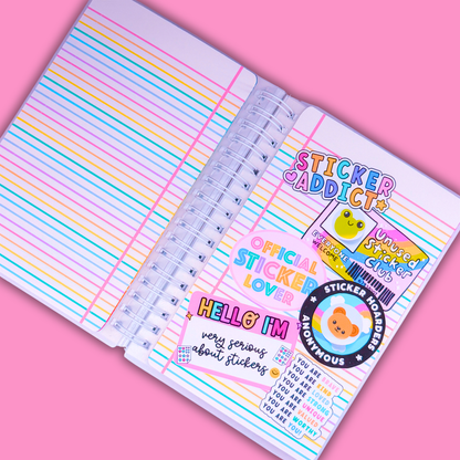 *PRE-ORDER* Reusable Sticker Book (Peel 'n Stick) - Notebook Paper