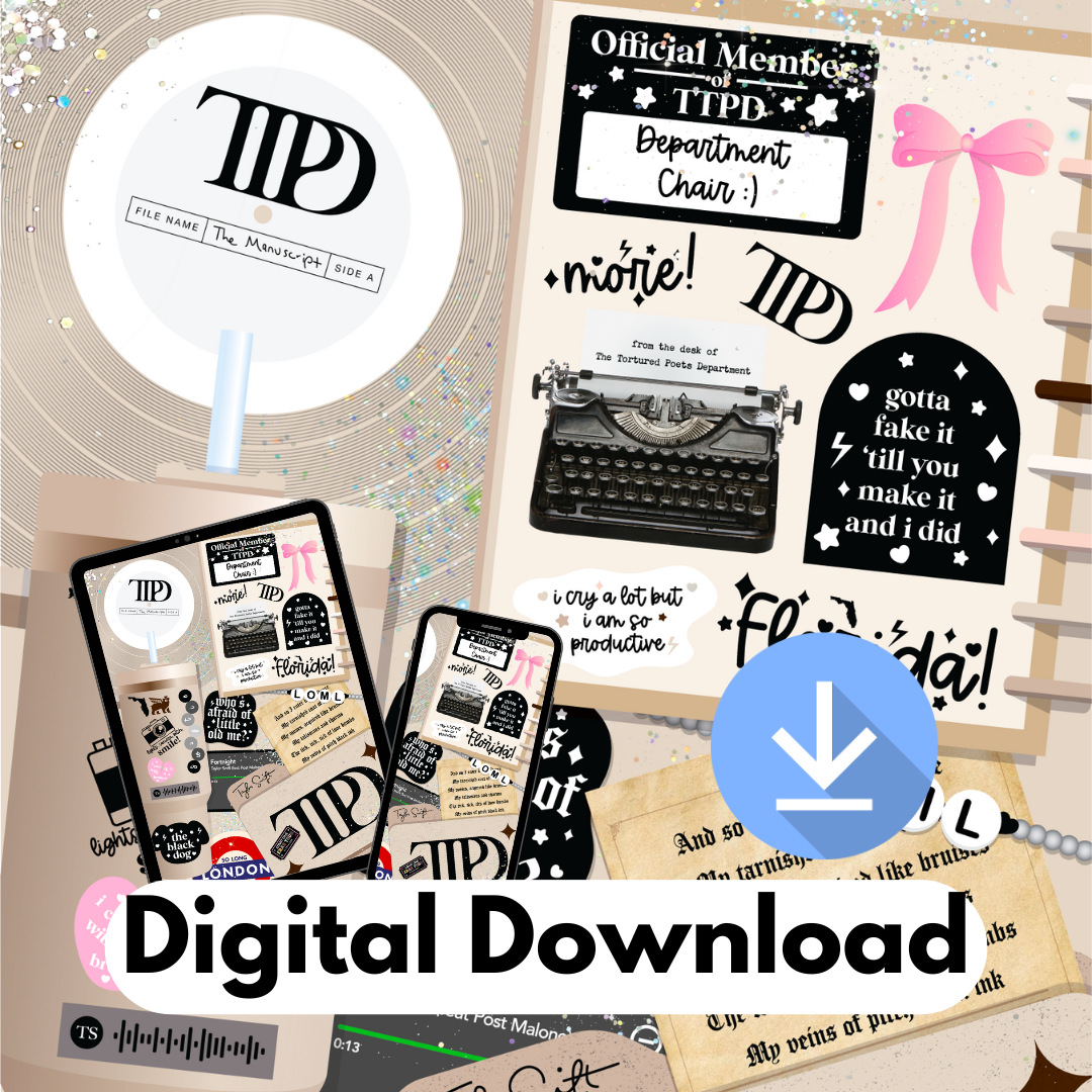*DIGITAL DOWNLOAD ONLY* Original Flatlay 5x7 - SWIFTIE TTPD