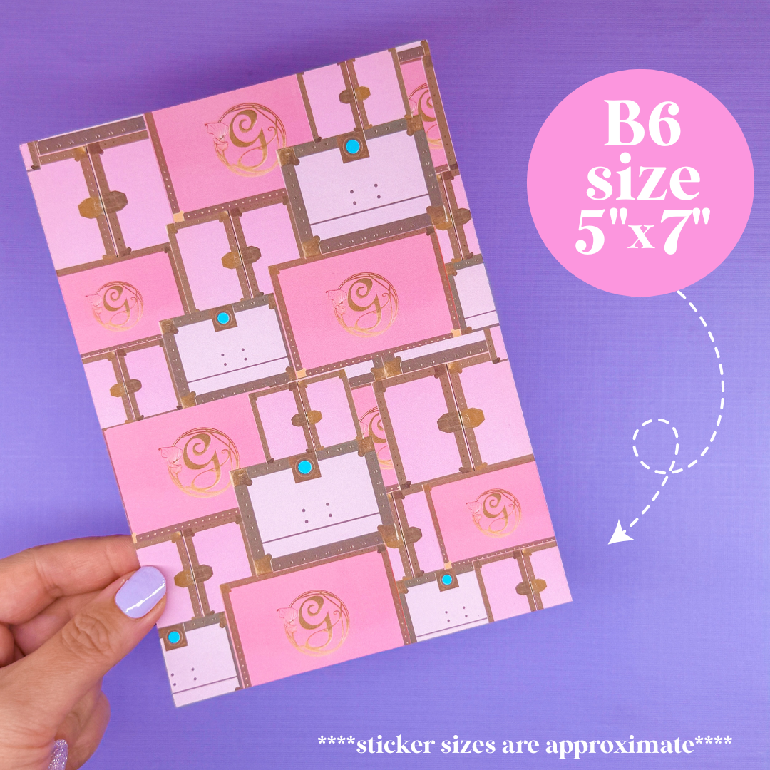 Journaling Paper Sticker - 5x7 Full Page Background Stickers (Wicked)