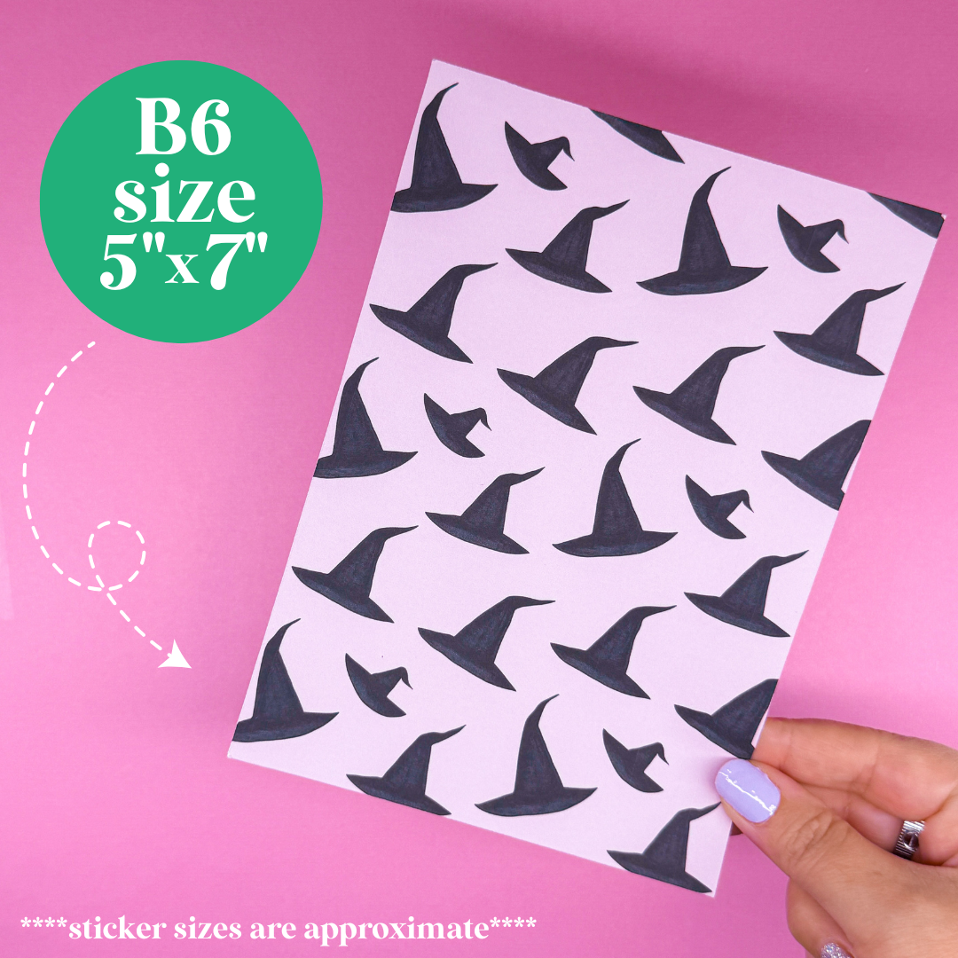 Journaling Paper Sticker - 5x7 Full Page Background Stickers (Wicked)