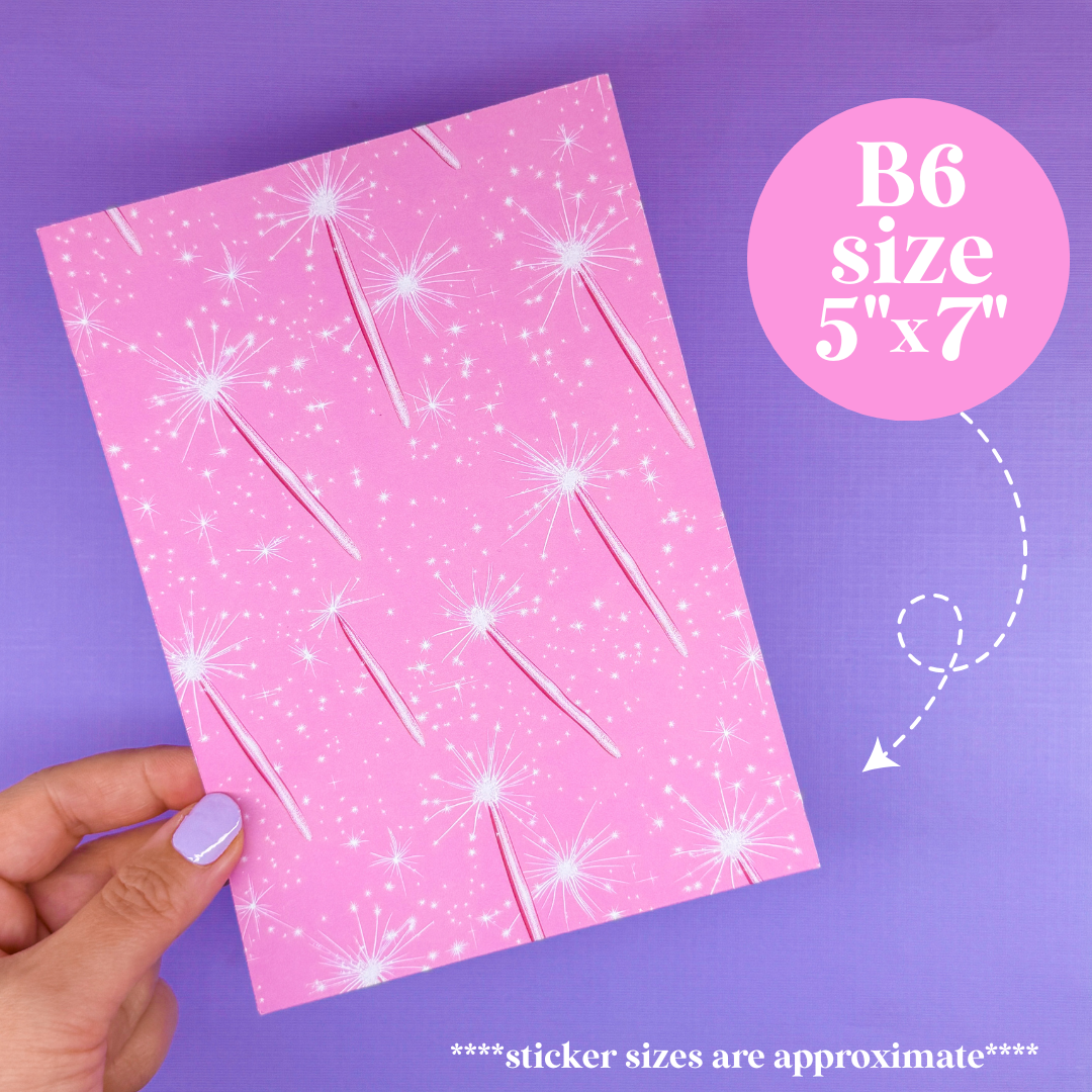 Journaling Paper Sticker - 5x7 Full Page Background Stickers (Wicked)