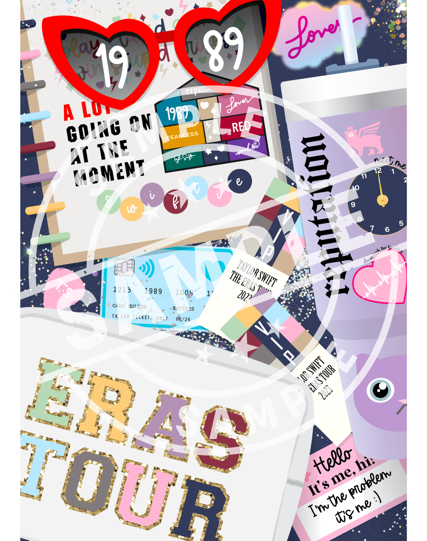 *DIGITAL DOWNLOAD ONLY* Original Flatlay - SWIFTIE ERAS (COVER + 5x7)