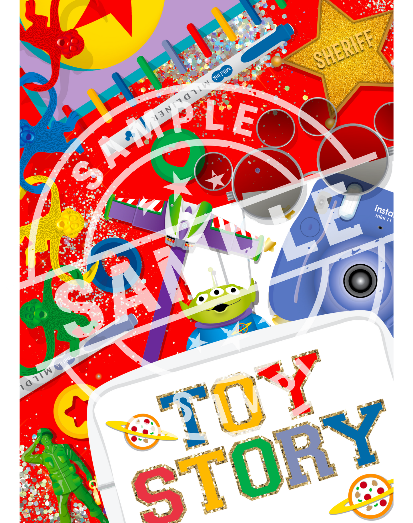 *DIGITAL DOWNLOAD ONLY* Original Flatlay 5x7 - ANDY'S TOYS