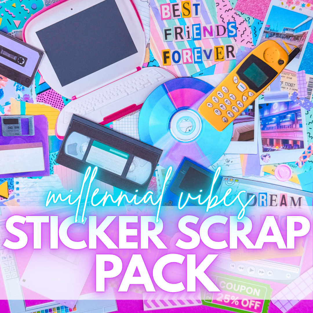 STICKER SCRAP PACK - Millennial Vibes – NoWhiteSpaceStickers