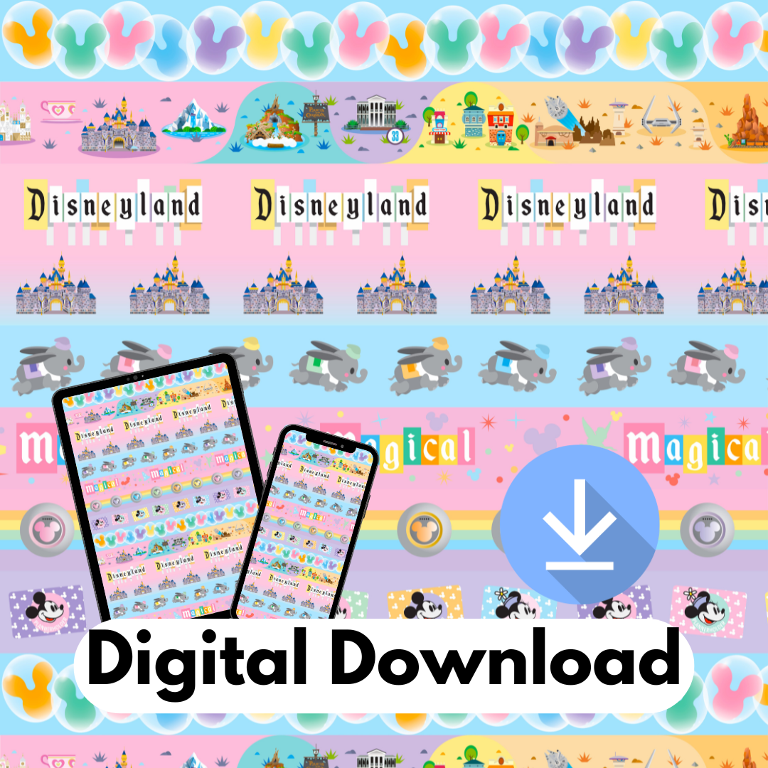 *DIGITAL DOWNLOAD ONLY* - Magical Washi Dashboard (COVER SIZE)