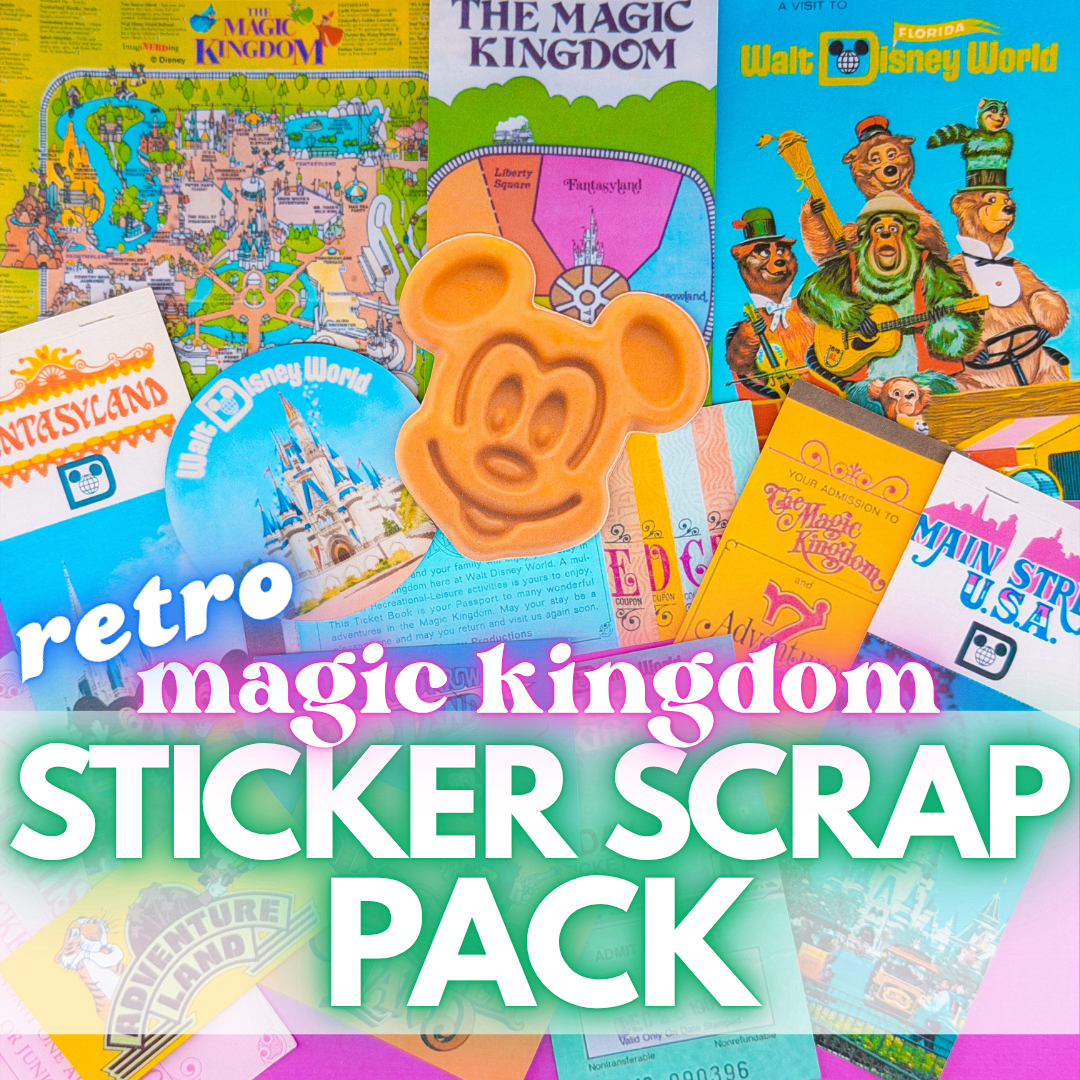 STICKER SCRAP PACK - Retro Magic Kingdom