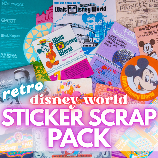 STICKER SCRAP PACK - Retro WDW