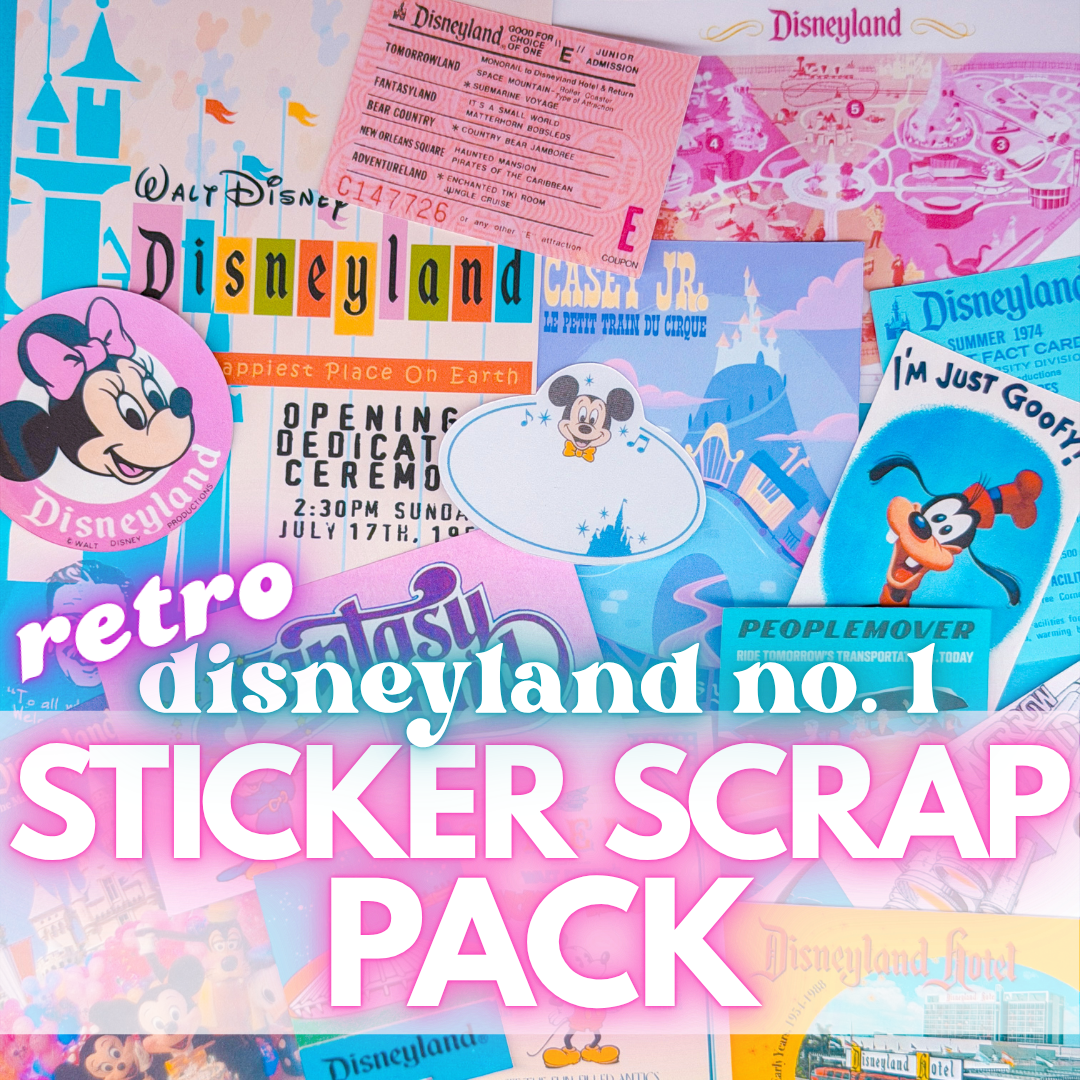 STICKER SCRAP PACK - Retro DLand No. 1